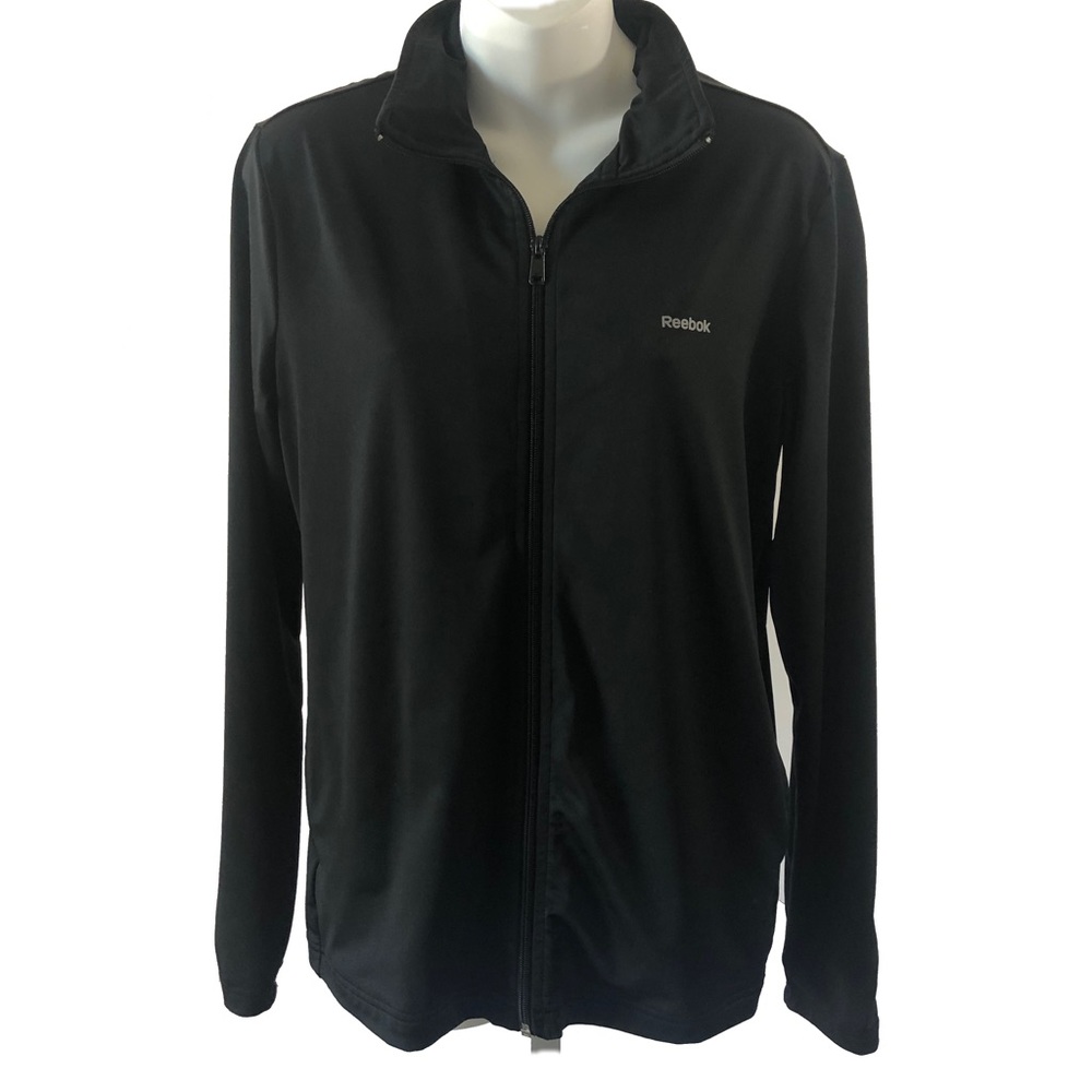 Reebok Play Dry Zip Athletic Jacket Black Medium